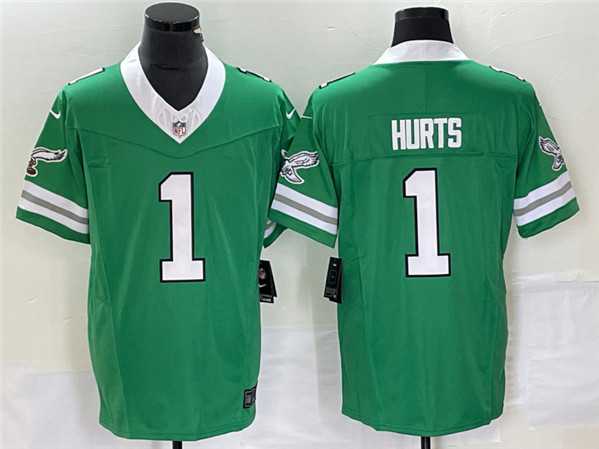 Men%27s Philadelphia Eagles #1 Jalen Hurts Green 2023 F.U.S.E. Vapor Untouchable Stitched Football Jersey->philadelphia eagles->NFL Jersey